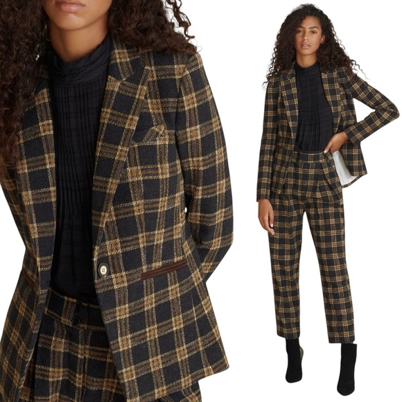Veronica Beard Jackets & Blazers - VERONICA BEARD Gia Plaid Wool Blend Dickey Blazer